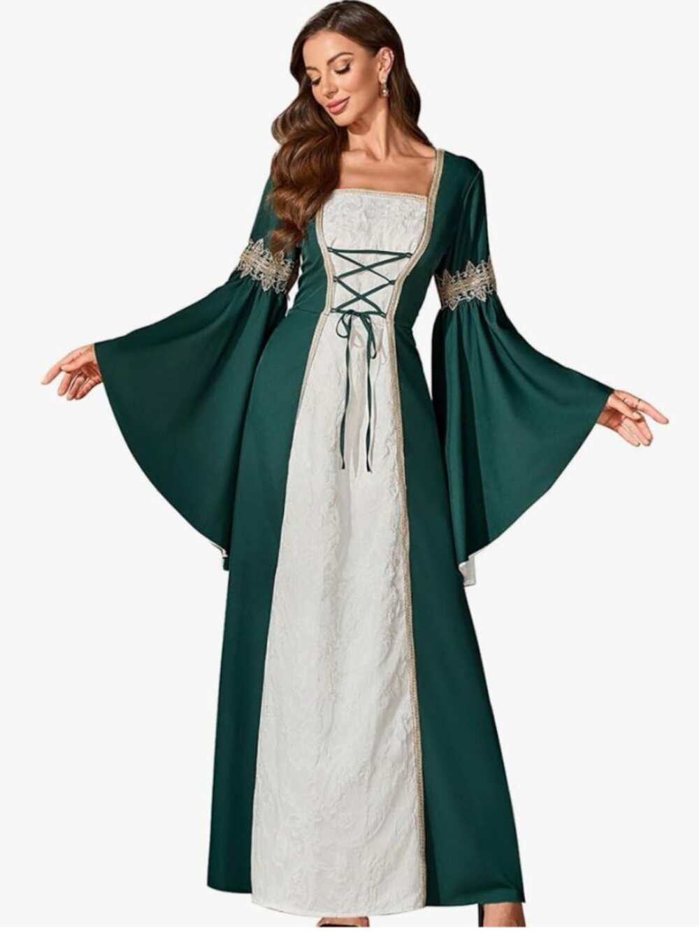 Renaissance Costume Women Medieval Dress Pirate Irish Ren Faire Victorian Hallow